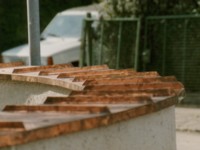 Mauerabdeckung in Kupfer