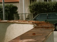 Mauerabdeckung in Kupfer