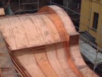 Mauerabdeckung in Kupfer