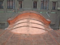 Mauerabdeckung in Kupfer